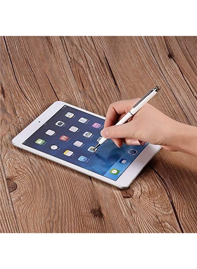 White Replacement Stylus Pen With Cloth Tip For iOS High Sensitivity Touch Screen - Image 2